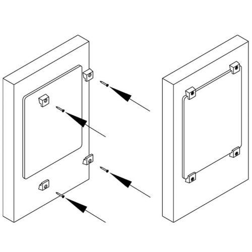 Тримач дзеркала пластиковий квадратний - прозорий — фото 3