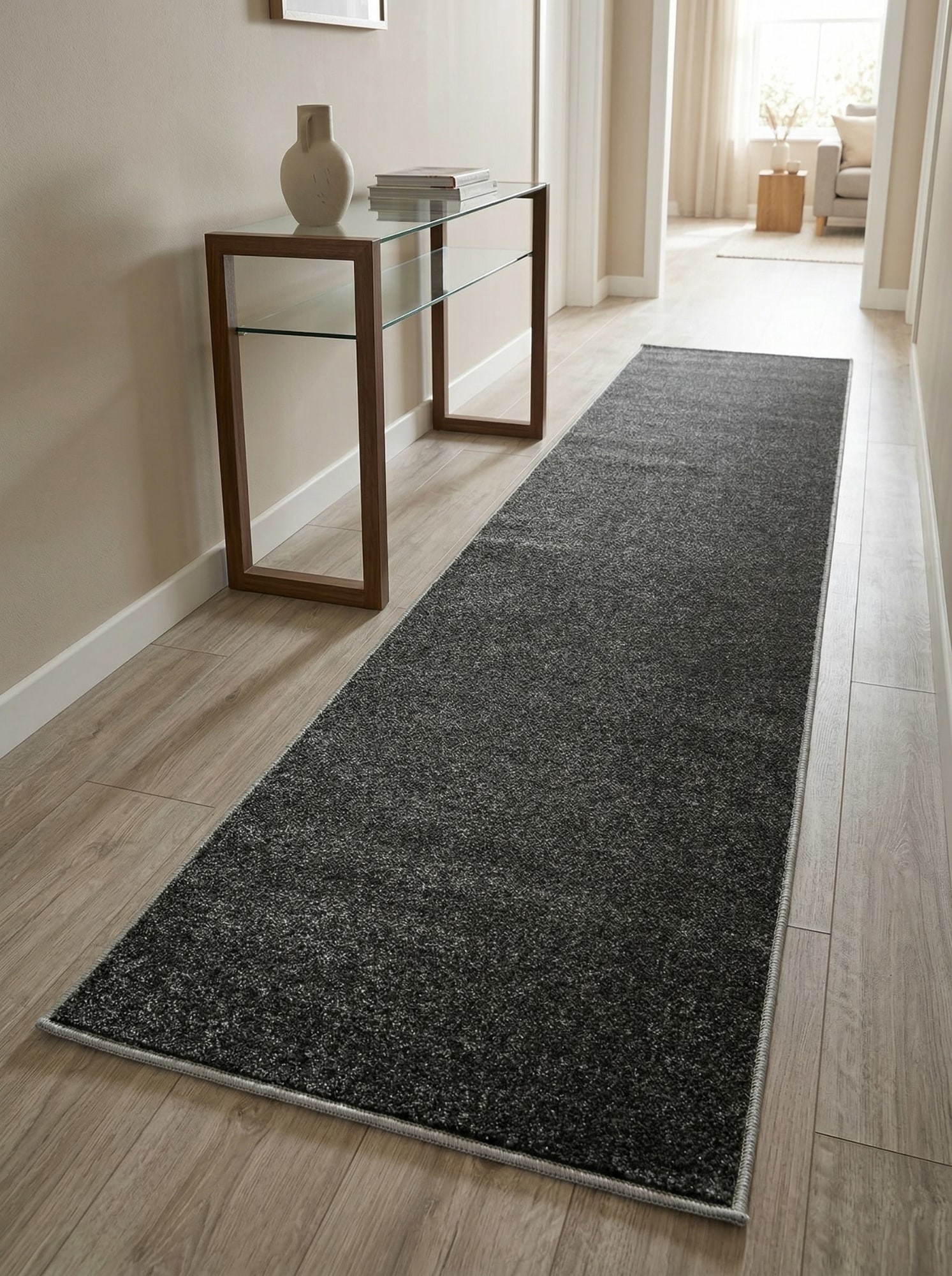 Килимова доріжка Soft 3021 grey 1м ширина