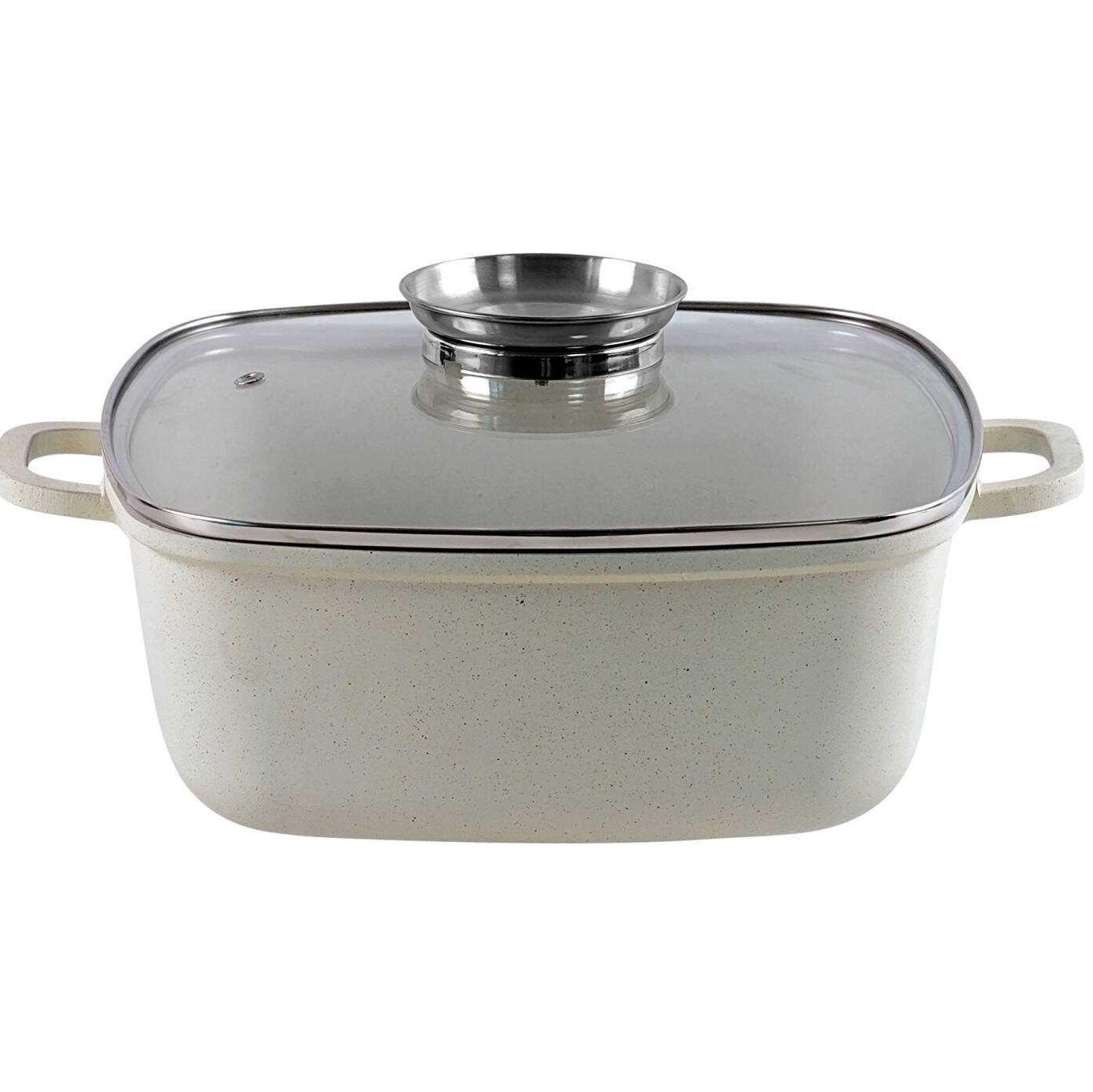 Кастрюля литй алюм. 3,3л 22*10см дно 3-х шарове Marble BR8004-22 Бравіра
