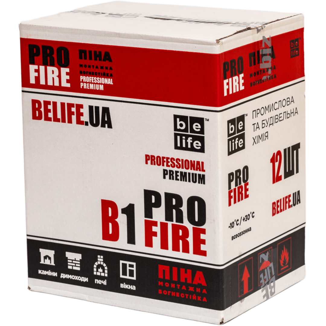 Піна монтажна вогнестійка  BeLife 750 мл PROFFIRE B1