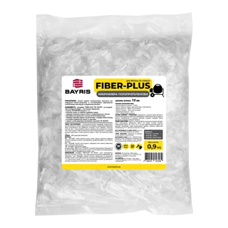 Фібра поліпропіленова БАЙРІС FIBER -PLUS 0.9 кг 12мм