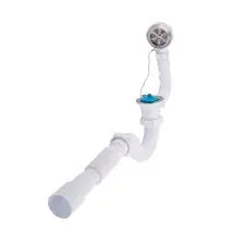 Lidz(WHI) 60 03 V001 00 Сифон для ванни прямоточний,з випуском і переливом 70мм (вихід50мм)