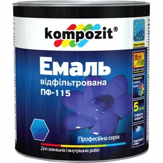 Емаль Композит ПФ-115 чорна 0,9кг