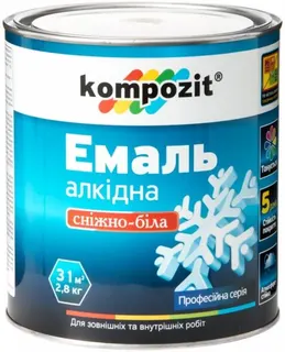 Емаль Композит ПФ-115 сніжно-біла глянц 2,8кг
