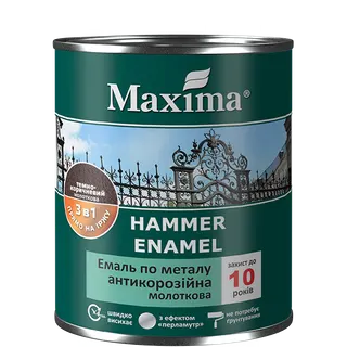 Емаль Maxima МОЛОТКОВА 3в1антикор чорна 2,3кг