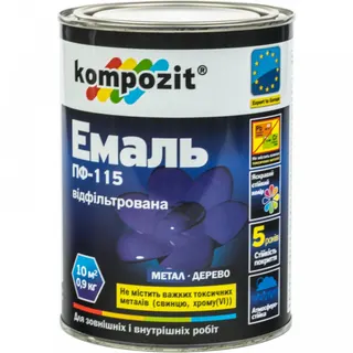 Емаль Композит ПФ-115 0,75л/0,9кг сніжно-біла матова