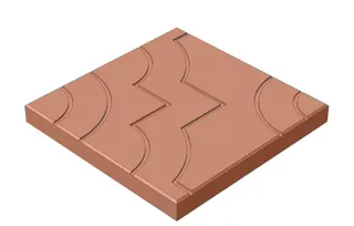 Плитка тротуарна 300*300*30мм Ажур червона (11шт/м²)