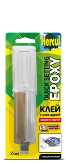 Клей Епоксидний для сталі STEEL EPOXY 25мл в шприці