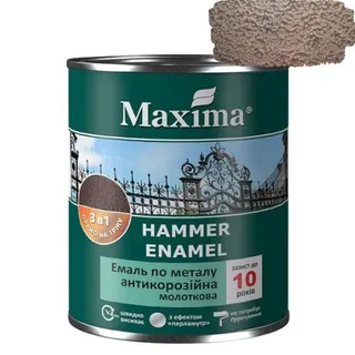 Емаль Maxima МОЛОТКОВА 3в1антикор темно-коричнева 2,3кг