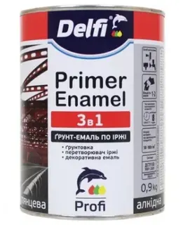 Грунт-емаль по іржі 3 в 1 графіт Delfi 2,8кг