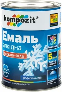 Емаль Композит ПФ-115 0,75л/0,9кг сніжно-біла глянц
