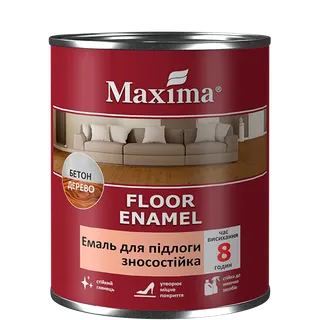 Емаль Maxima для підлоги 0,7 кг червоно-коричнева