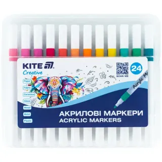 Набір маркерів  акрил. Kite Creative 24 шт. К-1157