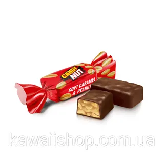 Цукерки Рошен Candy Nut  м"яка карамель з арахісом, кг