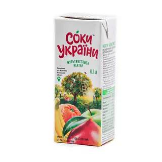 Сік Соки України Мультивітамін 200мл