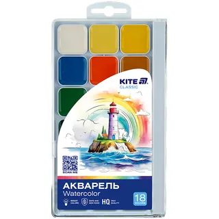 Фарби акварель 18 кол. "Kite" Класік