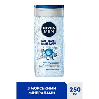 Нівея гель д/душа чол. 500мл. Заряд чистоти