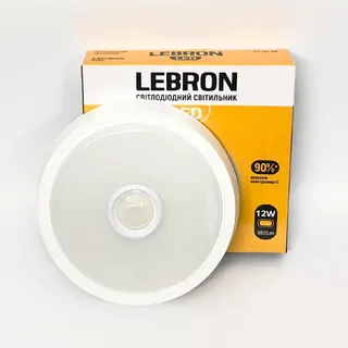 Світильник Lebron LED L-WLR-S, 12W, круглий, 4100K.1050LmСВЧ д.р