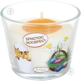 Свічка Пако склянка Аква 180гр