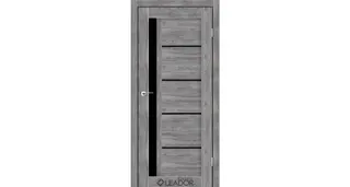 Leador Двері RIM 800*2000 Клен грей , Чорне скло