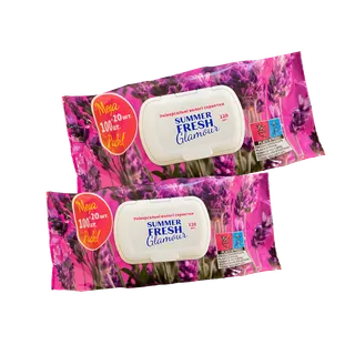 Серветки вологі  Sumer Fresh 120шт клапан ассорті