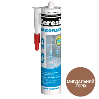 Герметик силіконовий санітарний Ceresit CS25 мигдаль горіховий №145 