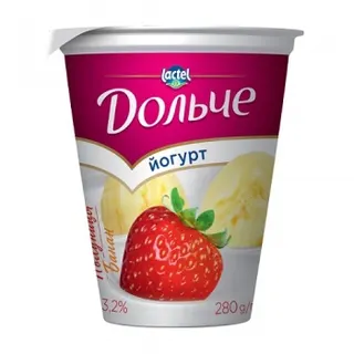 Йогурт Дольче 3,2% Полуниця стак 280гр