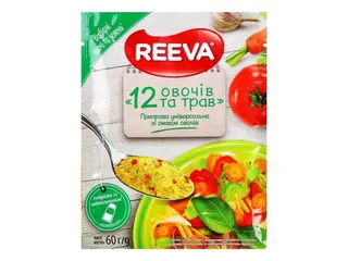 Приправа Reeva 12 овочів та трав 60гр