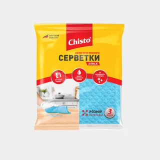 Серветки вологопог. 3шт Чисто Блиск