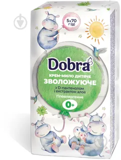 Bovary Добра Мило-крем 5*70г Алоє+мед