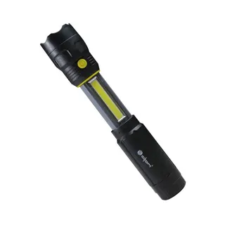 LED ліхтарик ручний телескопічнй ,чорний 55+150Lm. 4AAA