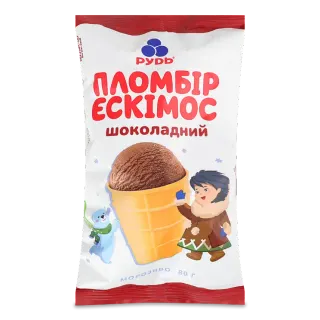 Морозиво ст. Ескімос Крем-пломбір 80г/Рудь