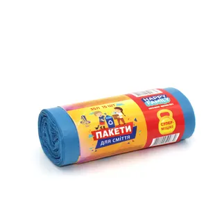 Пакети д/сміття 35л/15шт Happy Famili