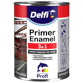 Грунт-емаль по іржі 3 в 1 синя Delfi 0,9кг