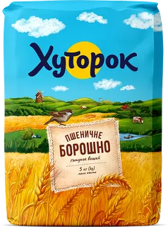 Борошно 5 кг пшеничне в/с Хуторок
