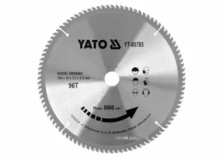Пильный диск по дереву победітовий YATO:300х30х3,2х2,5 мм.96 зуб. R.P.M до 5000 1/хв