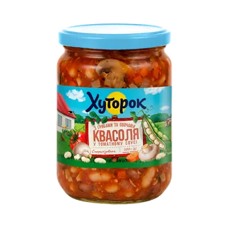 Квасоля Хуторок в томатному. соусі 500г
