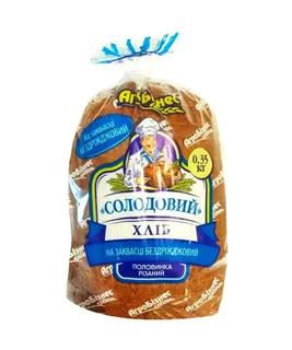 Хліб Агробізнес Солодовий різаний 350гр