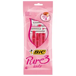 Бритва BIC Pure 3 Леді (4) Масло Ши рожеві