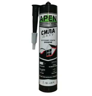 Герметик каучуковий "Сила даху" прозорий Apen 280мл