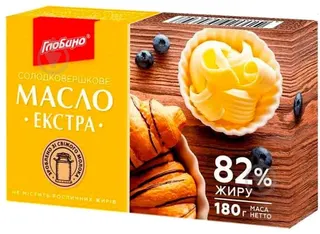 Масло Екстра 82% Глобино 180г