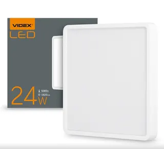 Led Світильник Videx 24W 5000K 220V, квадрат накладний — фото 4