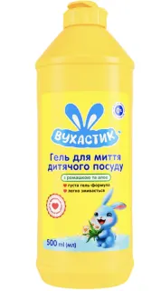 Вухастик гель для дит посуду Алое та ромашка 500 мл