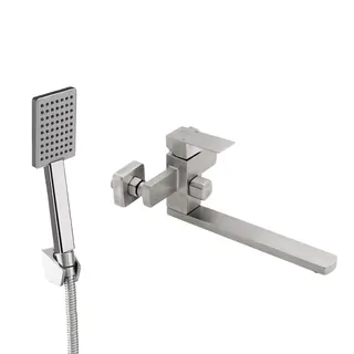 Змішувач для ванни довгий Kubis 005-1 Nikel  1030005-1