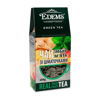 Чай EDEMS зелений Імбир мята 100гр