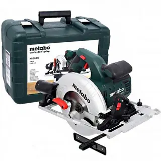 KS 55 FS Ручна циркулярна пила 1200Вт, Д160мм, глибина 0-55мм., 5600/хв., 37м/с, паралельний упор, 4кг, коробка