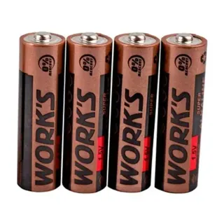 Батарейка ALKALINE LR03W-4S/AAA в плівці WORKS