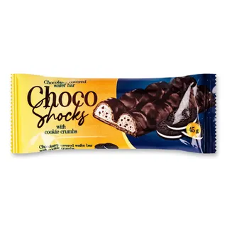 Батончик Choco-Shocks з крихтою печива 45гр