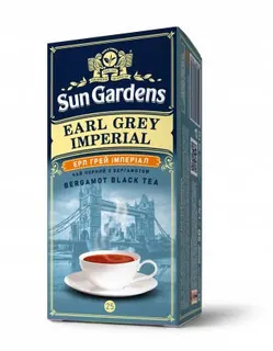 Чай Sun Gardens чорний Earl Gray 50 ф/п