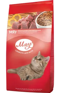 Корм для котів Мяу з куркою в соусі 85/100г